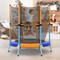 Kids Trampoline with Safety Net, Zipper Door and Heavy-Duty Frame